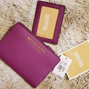 Michael Kors Jet Set card case carryall wallet